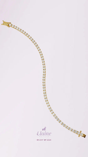 Pulsera Tennis Elaine ¦ Oro 14k · Standard