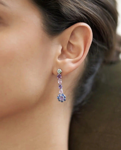 [ML-75274] Elaine Dije Colgantes Largos 6.62 cts Zafiro OB 14K