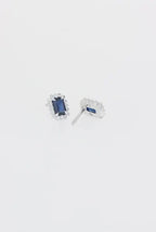 [ML-49652] Elaine Broqueles Biselado Zafiro Corte Esmeralda 2.89 cts Zafiro (Esmeralda) OA 14K