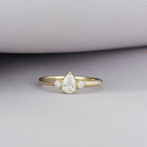 [EN-AN-GC-DL-OA-01] Elaine Anillo Goccia 0.38 cts OA 14K