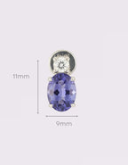 Aretes Tanzanita Diam Natural ¦ Standard