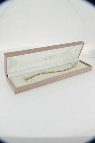 Pulsera Tennis Elaine Vault de Oro Rosa 14k con Diamantes de Laboratorio