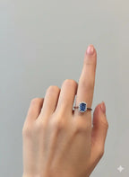 [ML-88332] Elaine Anillo Biselados con Tanzanita Corte Esmeralda 1.26 cts Tanzanita (Esmeralda) OB 14K