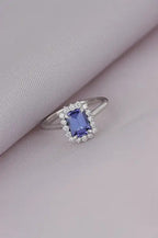 [ML-88332] Elaine Anillo Biselados con Tanzanita Corte Esmeralda 1.26 cts Tanzanita (Esmeralda) OB 14K