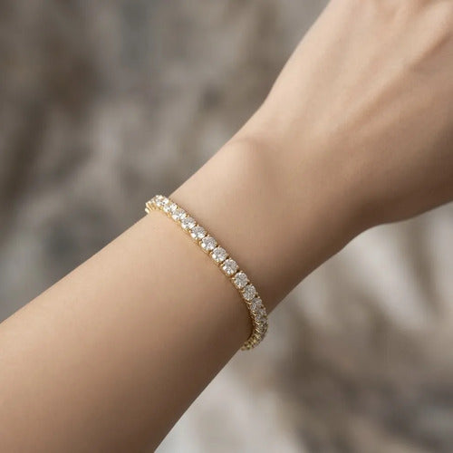 Pulsera Tennis Elaine ¦ Oro Amarillo · High Quilataje