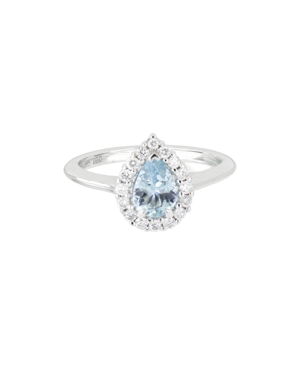 [ID 6535 OT 5744] Elaine Anillo Aguamarina Aguamarina OB 14K
