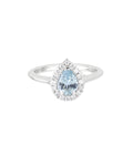 [ID 6535 OT 5744] Elaine Anillo Aguamarina Aguamarina OB 14K