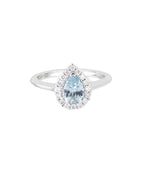 [ID 6535 OT 5744] Elaine Anillo Aguamarina Aguamarina OB 14K