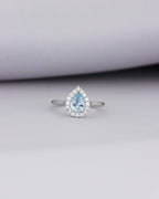 [ID 6535 OT 5744] Elaine Anillo Aguamarina Aguamarina OB 14K