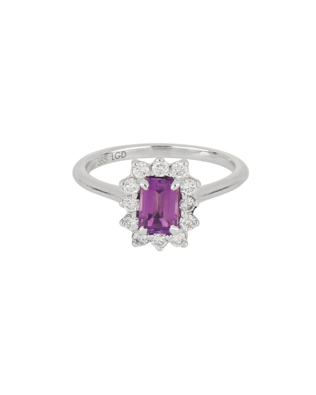 [ID 5830 OT 5719] Elaine Anillo Amatista Amatista OB 14K