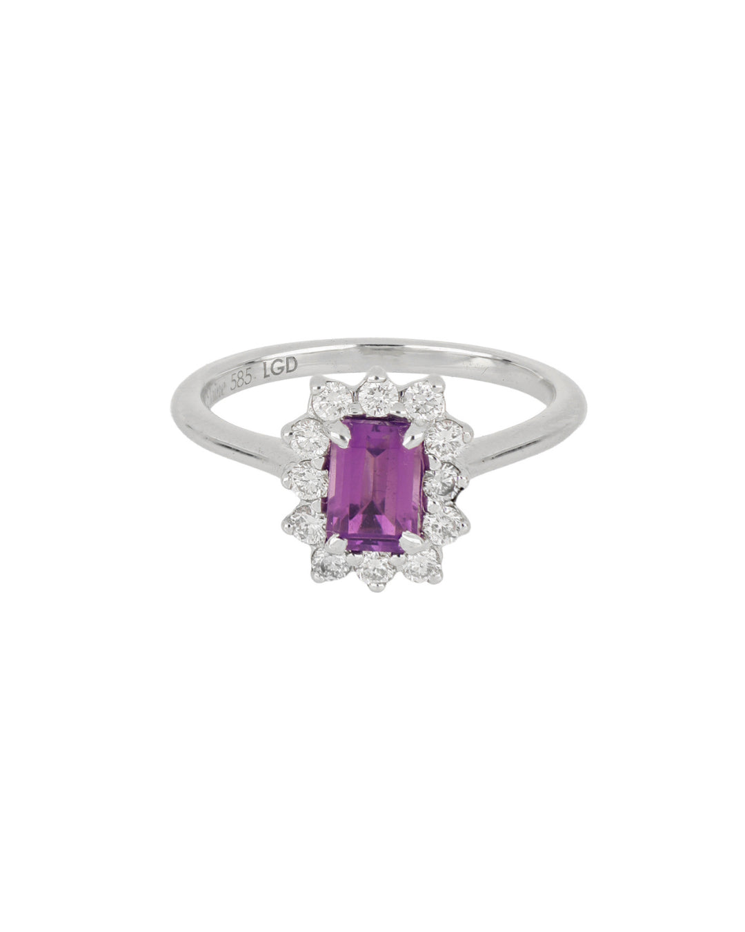 [ID 5830 OT 5719] Elaine Anillo Amatista Amatista OB 14K