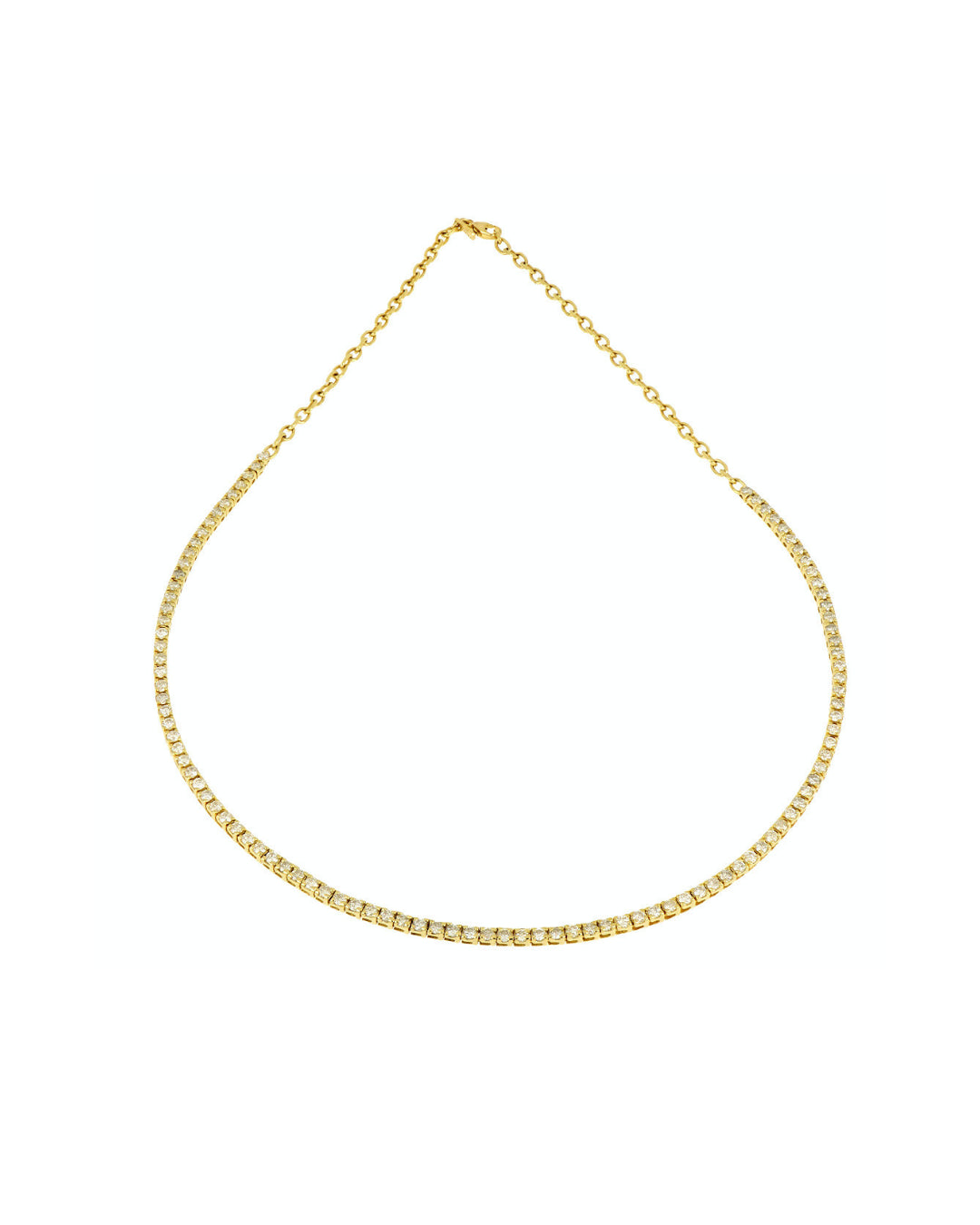 [ID 5012 OT 4764] Elaine Collar Tennis Necklace 6.34 cts OB 14K