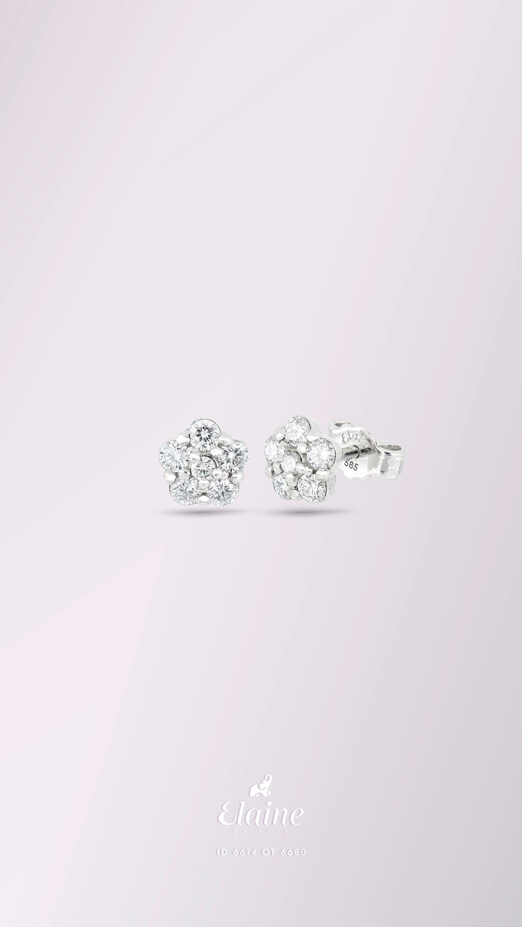 [EN-BR-FL-DL-OB-02] Elaine Broqueles Flor Mar 0.55 cts OB 14K