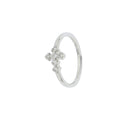 Anillo Selene de Oro Blanco 14k con Diamantes de Laboratorio