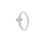 Anillo Selene de Oro Blanco 14k con Diamantes de Laboratorio