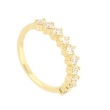 Churumbela Elaine Mediana de Oro Amarillo 14k con Diamantes de Laboratorio, foto de estudio del muestrario