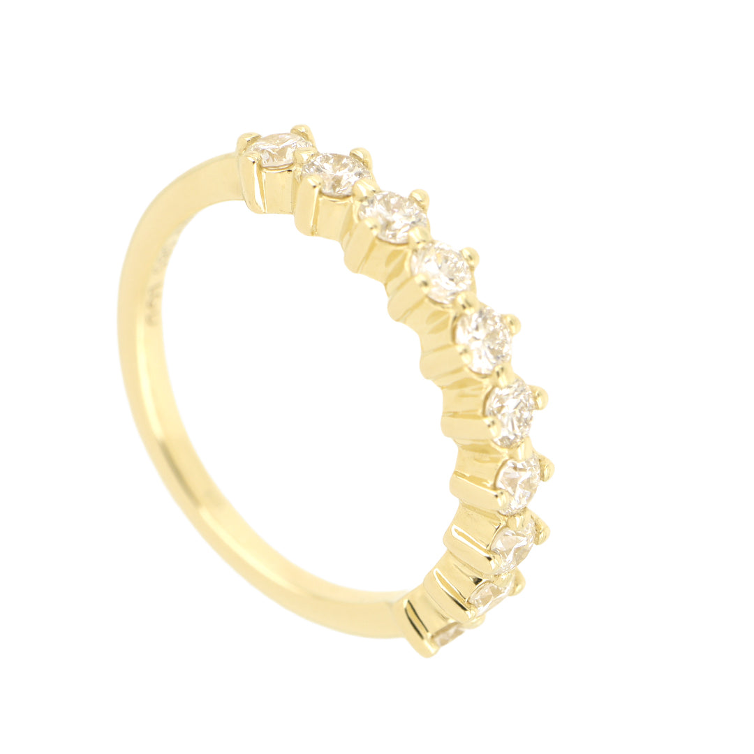 Churumbela Elaine Mediana de Oro Amarillo 14k con Diamantes de Laboratorio, foto de estudio del muestrario
