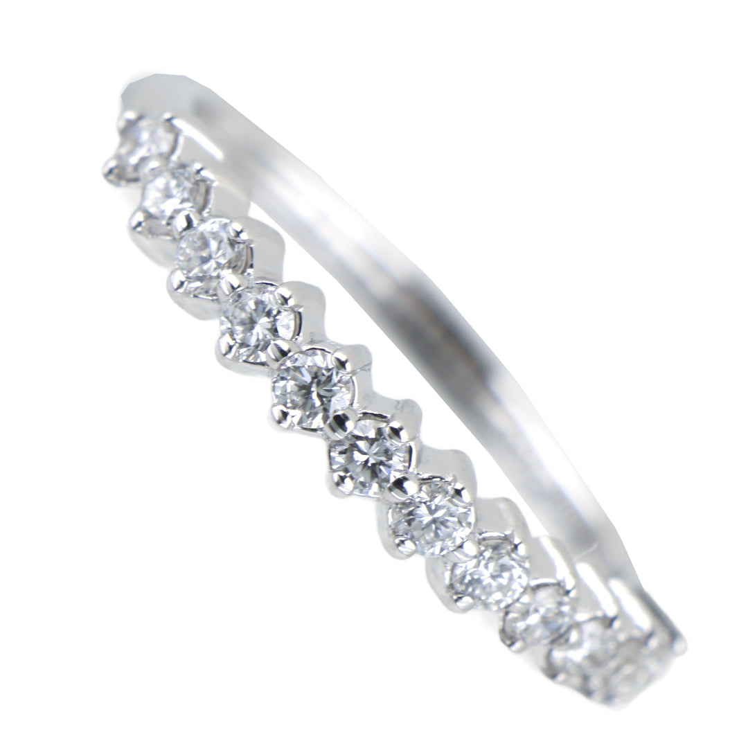 Churumbela Elaine Chica de Oro Blanco 14k con Diamantes de Laboratorio
