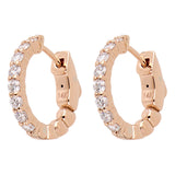 Arracadas Elaine Vault Mediana de Oro Rosa 14k con Diamantes de Laboratorio, foto de estudio del muestrario