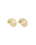 Aretes Broqueles Morganita ¦ Forma Oval