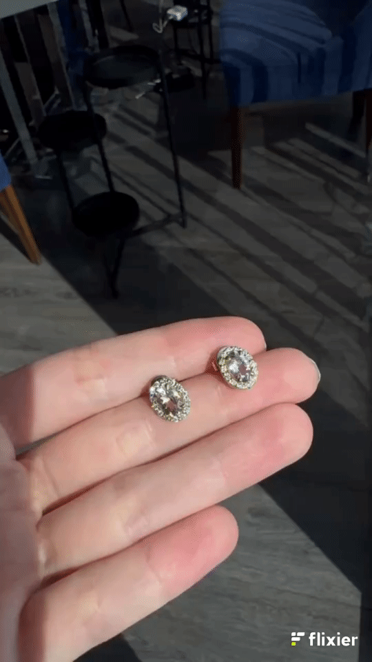 Aretes Broqueles Morganita ¦ Forma Oval