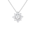 Dije Iris de Oro Blanco 14k con Diamantes de Laboratorio