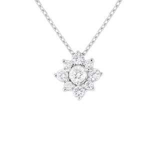 Dije Iris de Oro Blanco 14k con Diamantes de Laboratorio