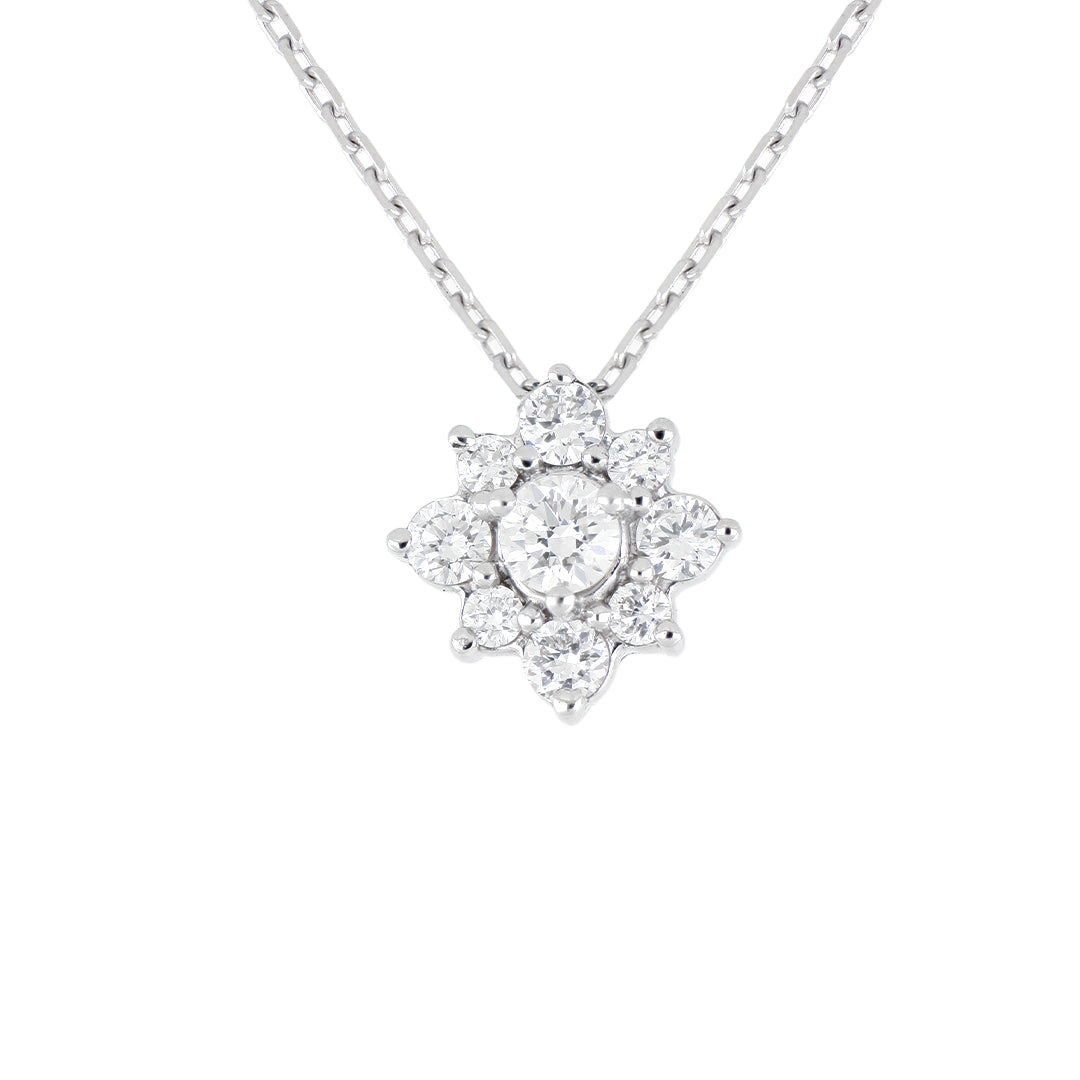 Dije Iris de Oro Blanco 14k con Diamantes de Laboratorio